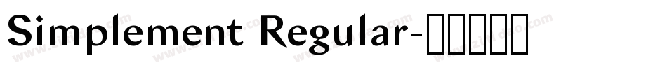 Simplement Regular字体转换